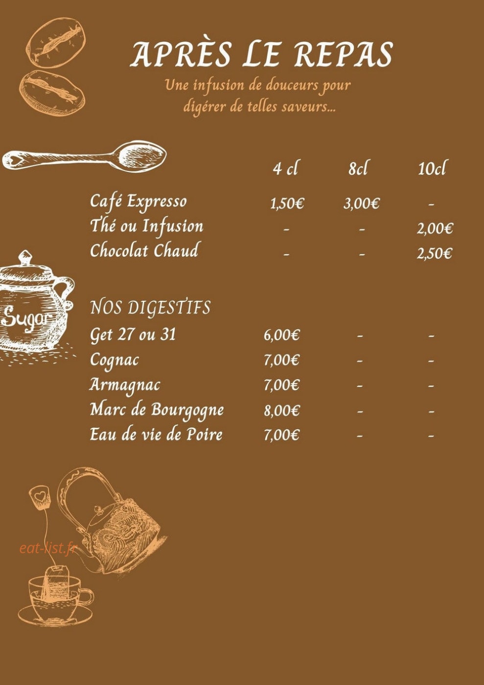 Le Pari des Gourmets — carte page 8