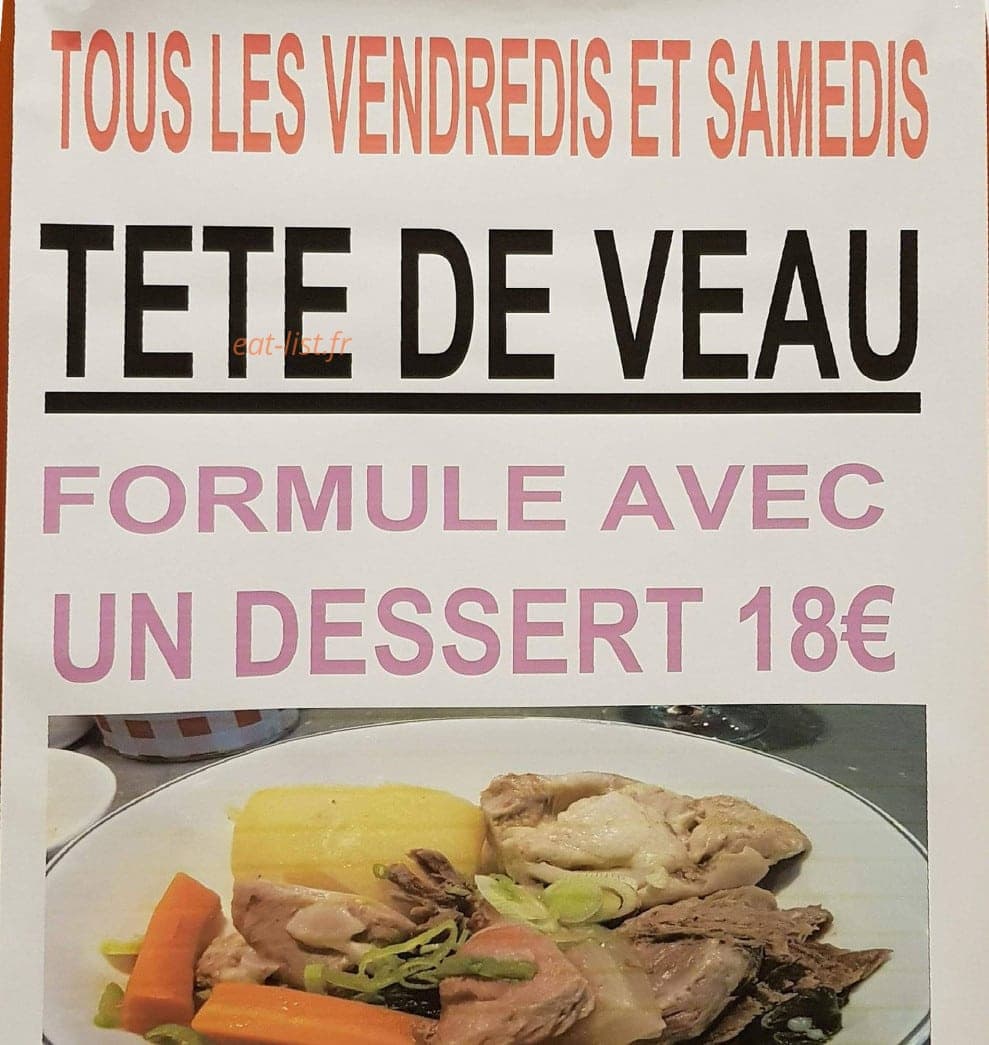 Carte et menu de Brasserie du Marché Semur à Semur en Auxois — La formule à 18€