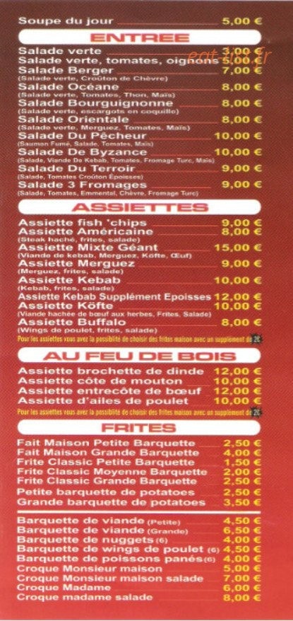 Délices de Byzance — carte page 2