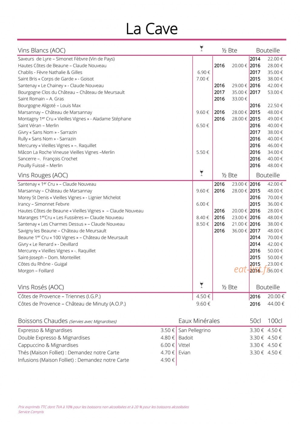 Hostellerie d'Aussois — carte page 4