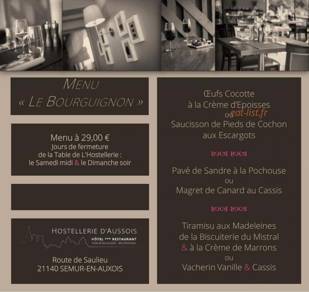 Hostellerie d'Aussois — carte page 3
