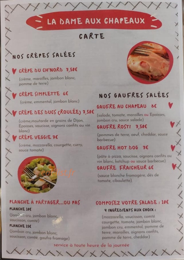 La Dame au Chapeaux — carte page 1