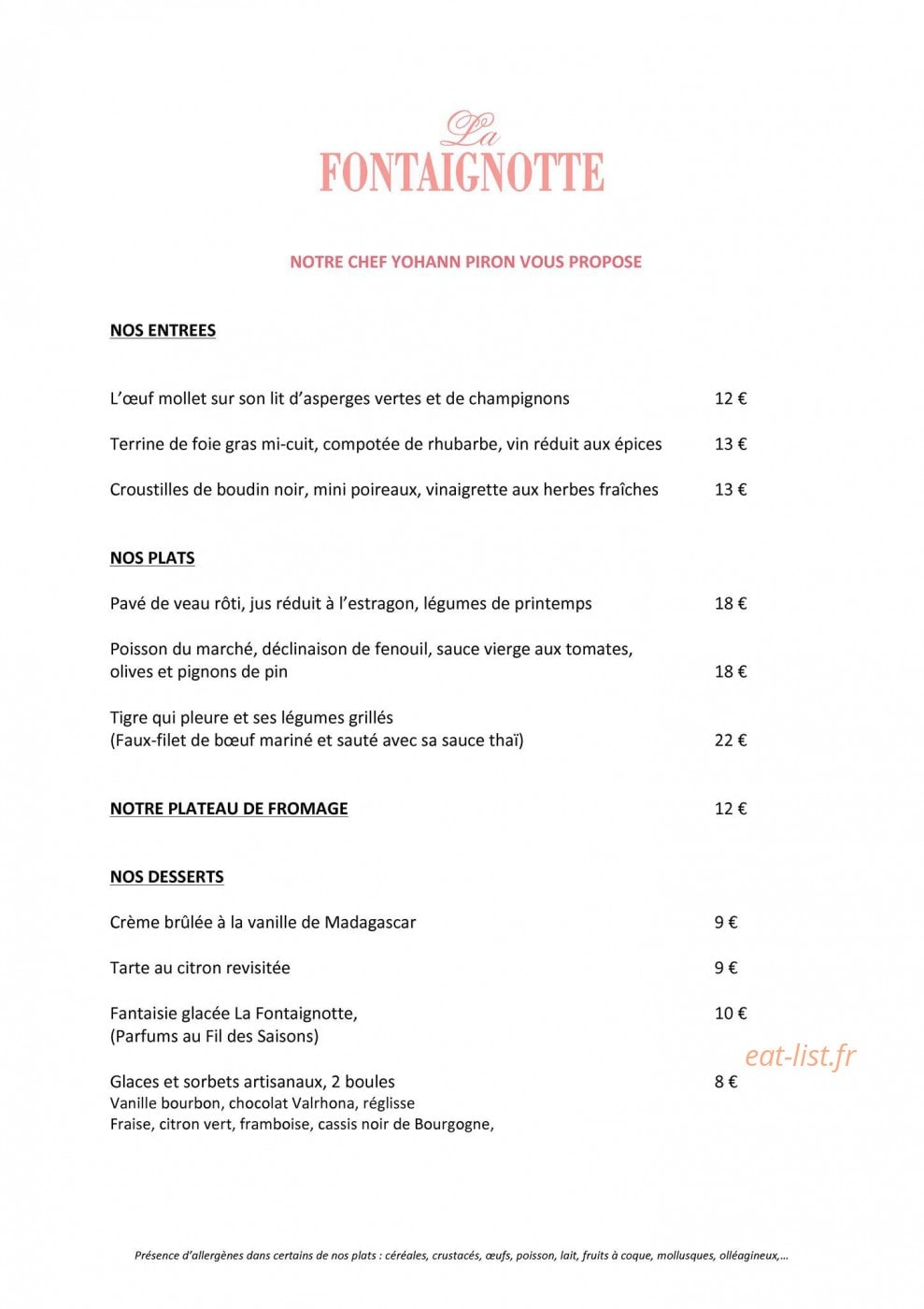 La Fontaignotte — carte page 1