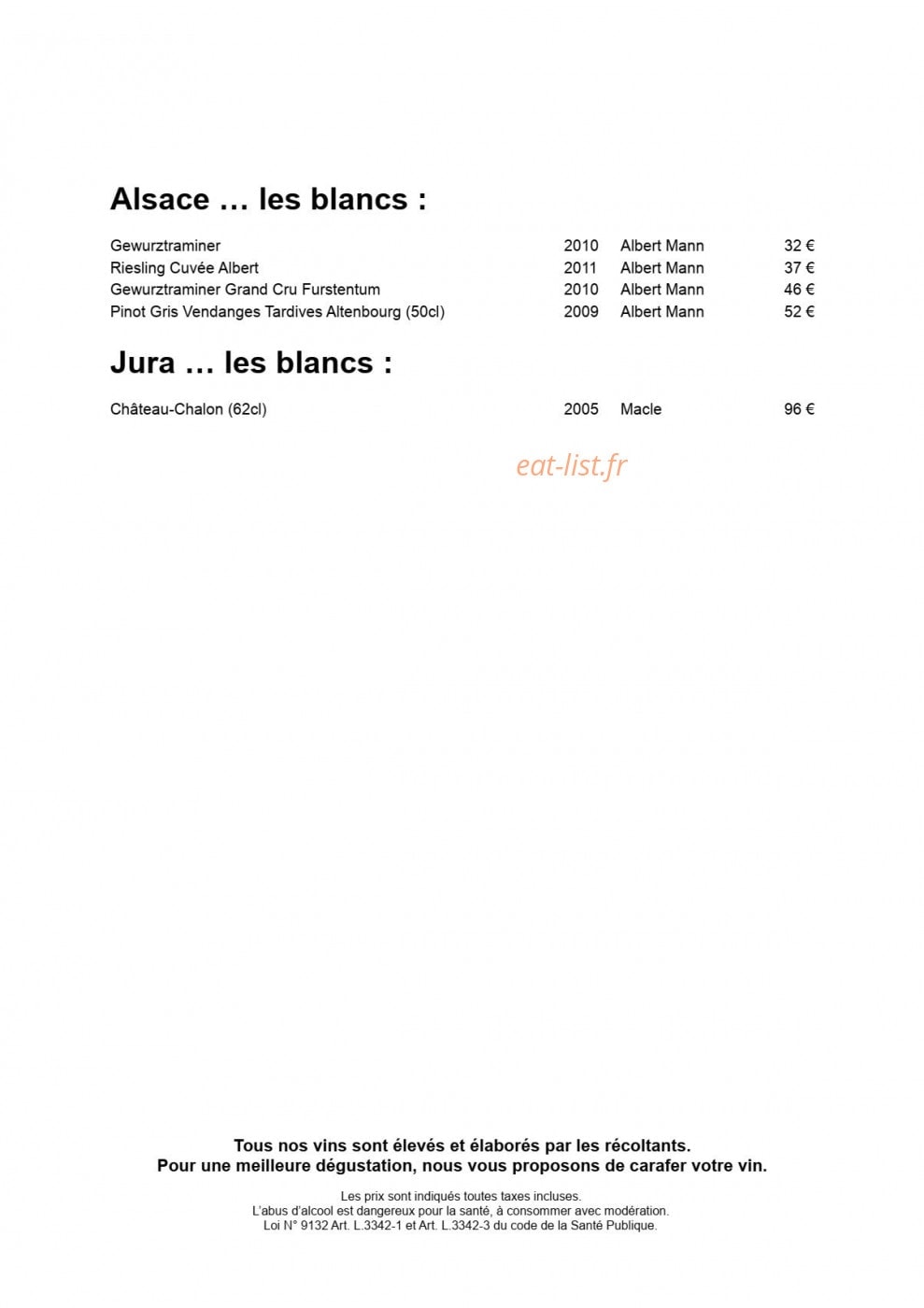 La Parenthese — carte page 6