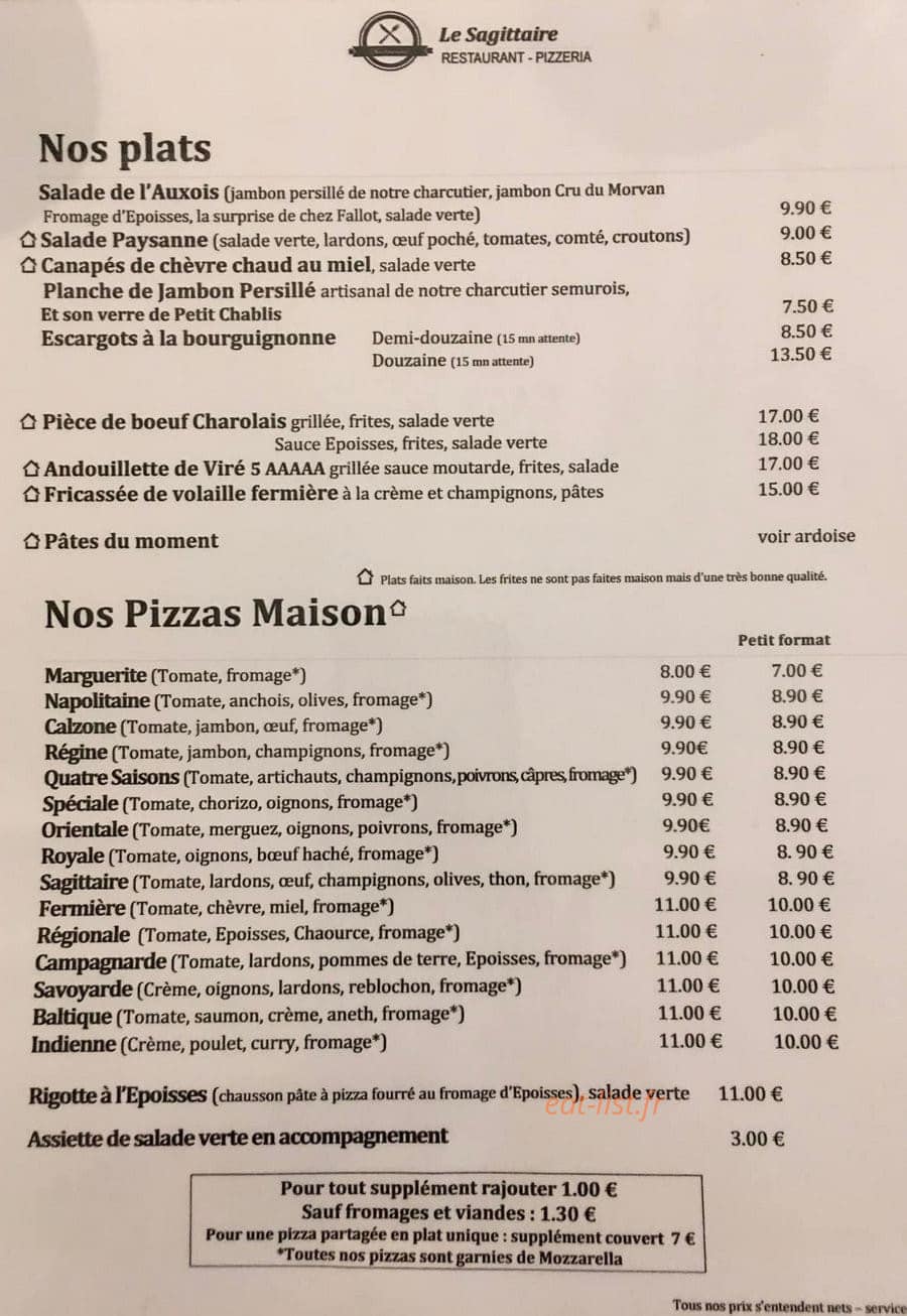 Le Sagittaire — carte page 1