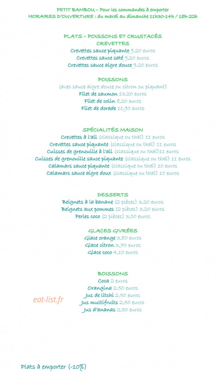 Petit bambou — carte page 2
