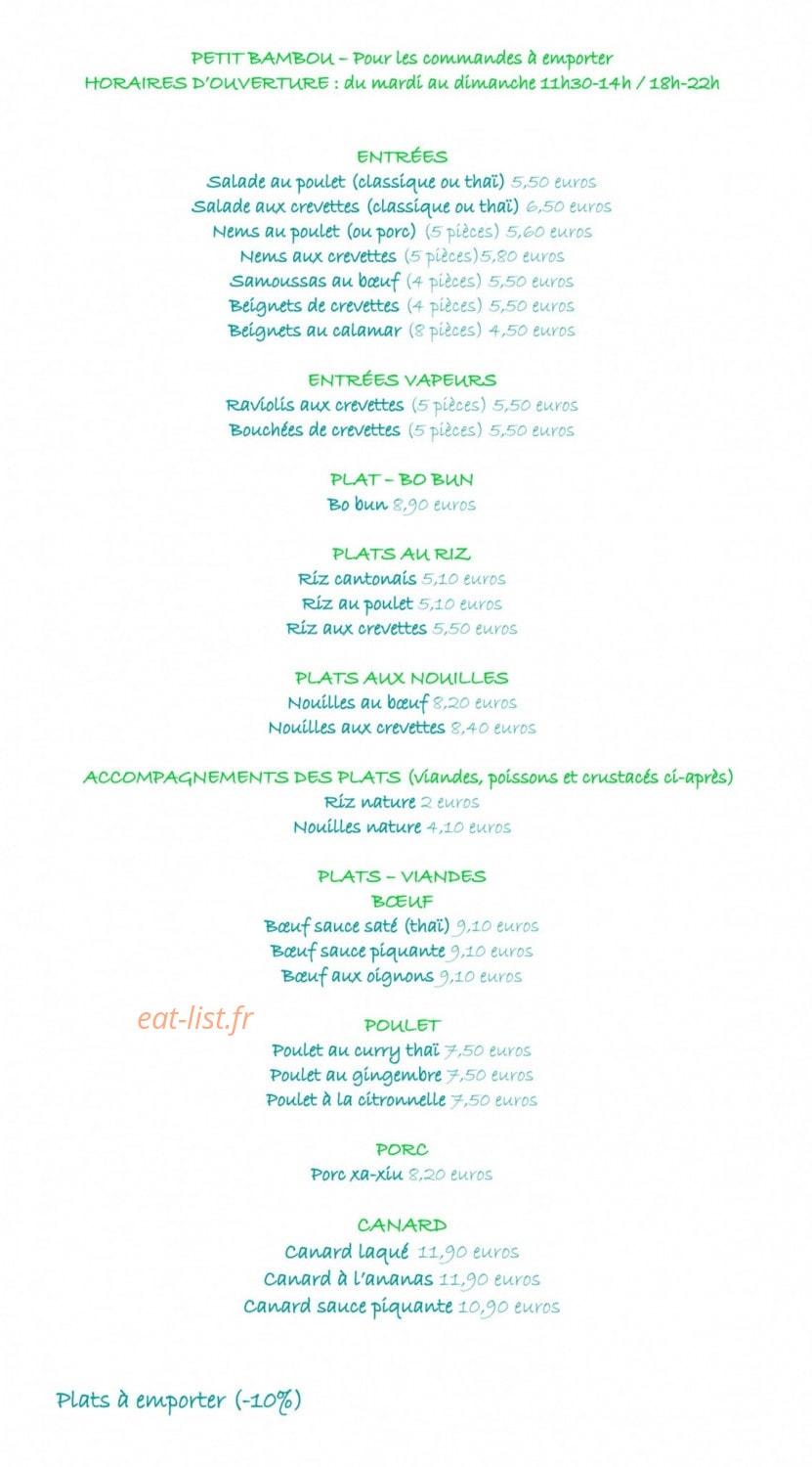 Petit bambou — carte page 1