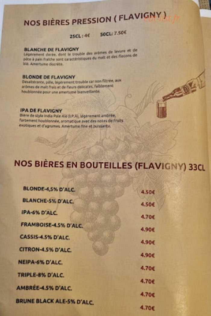Restaurant Bon Vivant — carte page 6