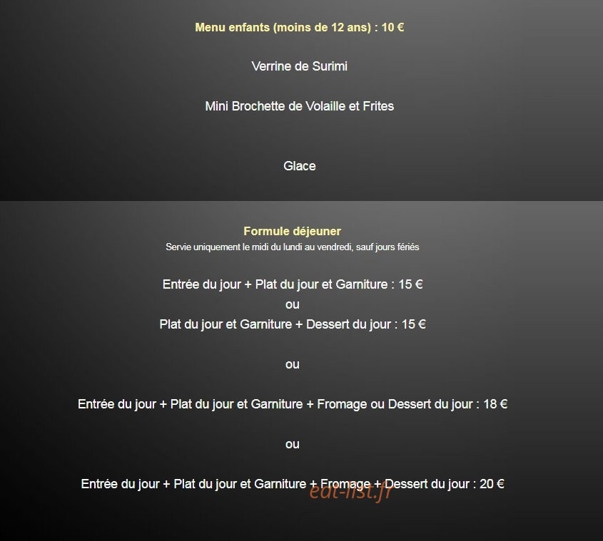 Restaurant de l'Abbaye — carte page 3