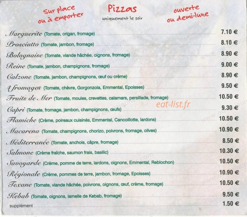 Le Macarena — carte page 2