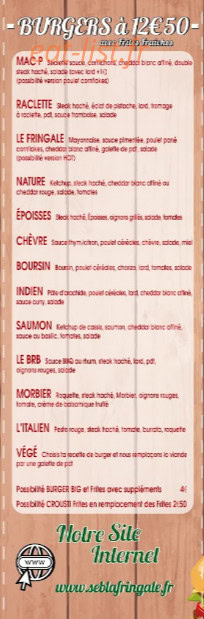 La Fringale — carte page 2