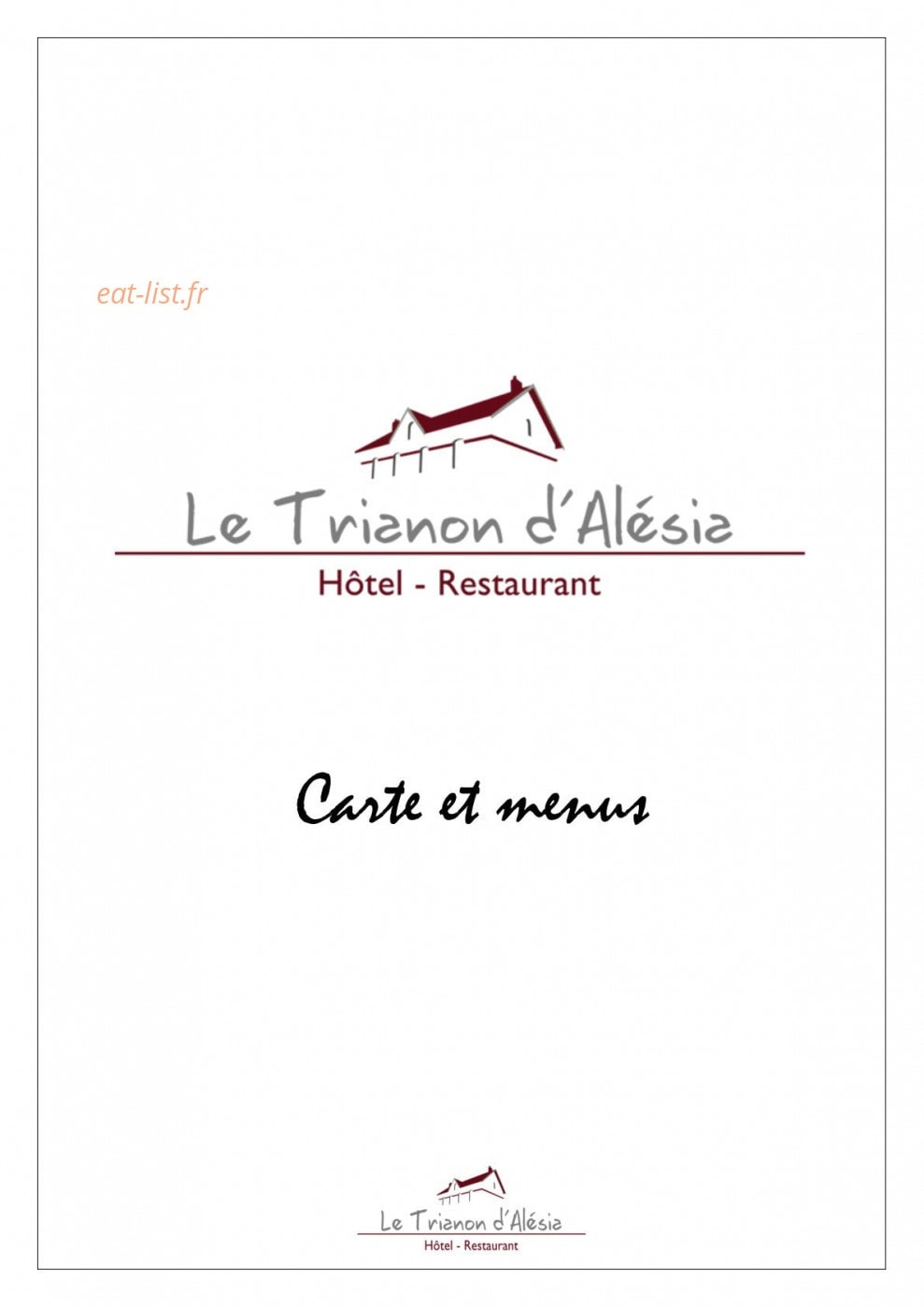 Le Trianon d'Alésia — carte page 1