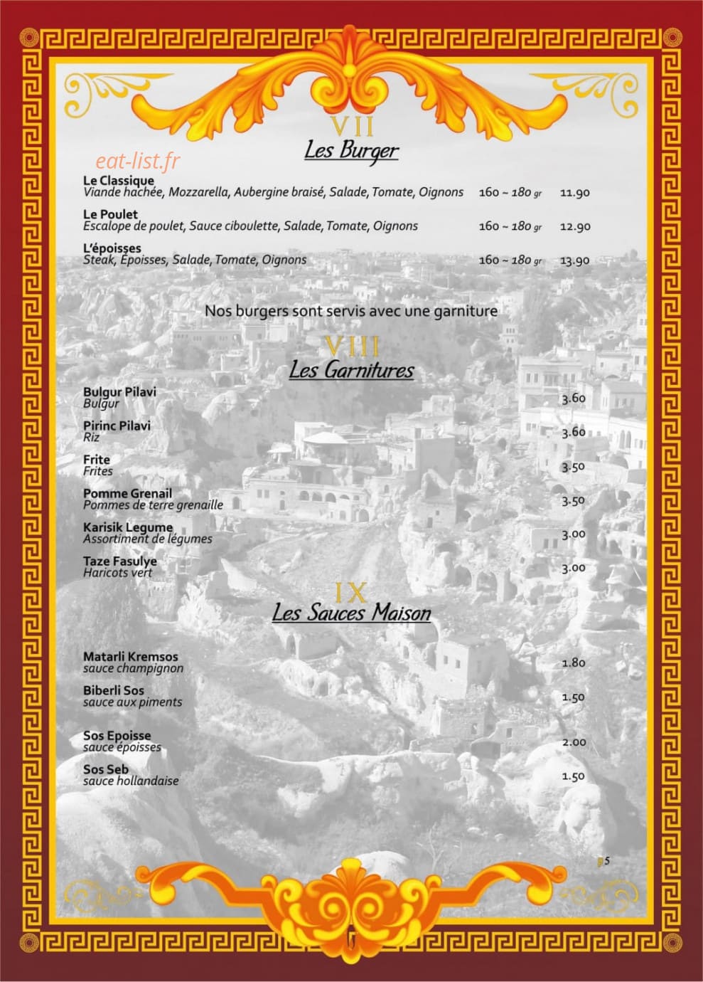 Ekin grill — carte page 6