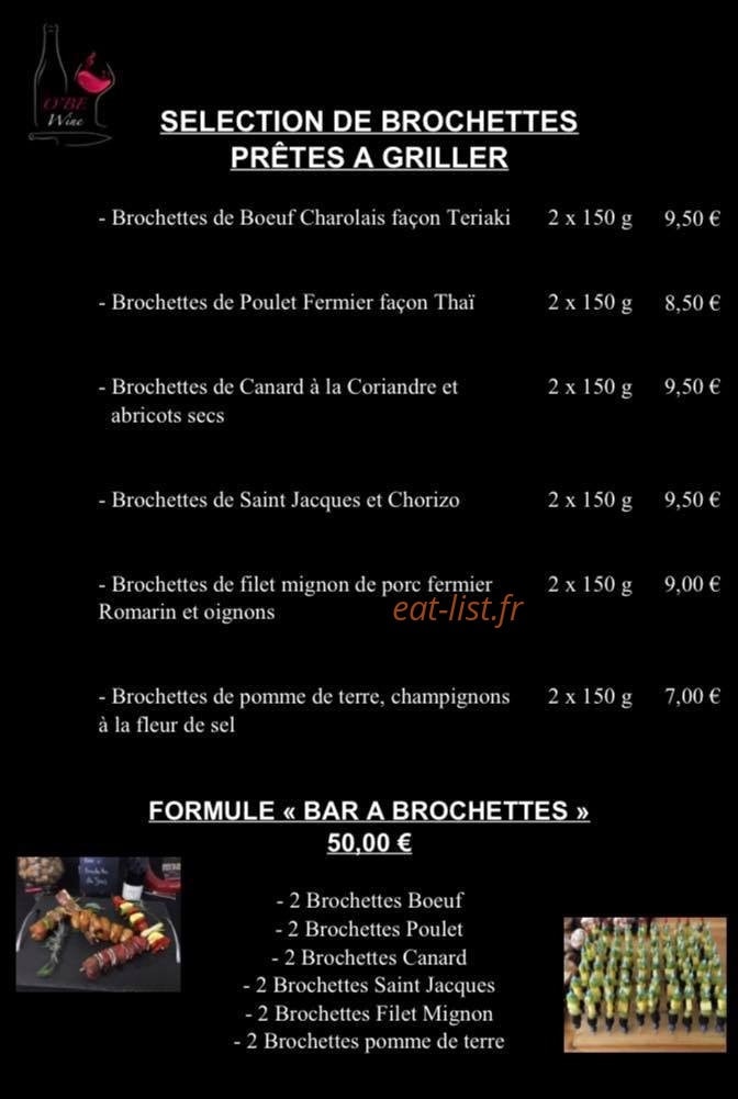 O Be Wine — carte page 2