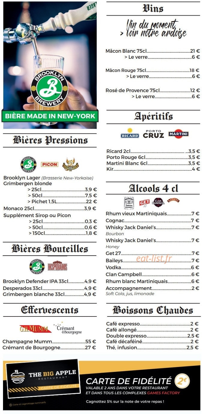 The Big Apple — carte page 7