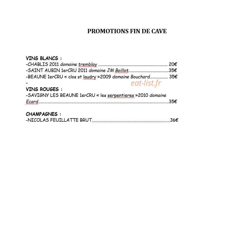 L'auberge du vieux vigneron — carte page 16