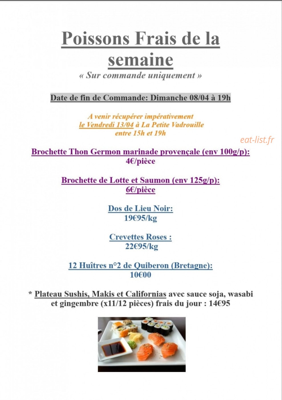 La Petite Vadrouille — carte page 1