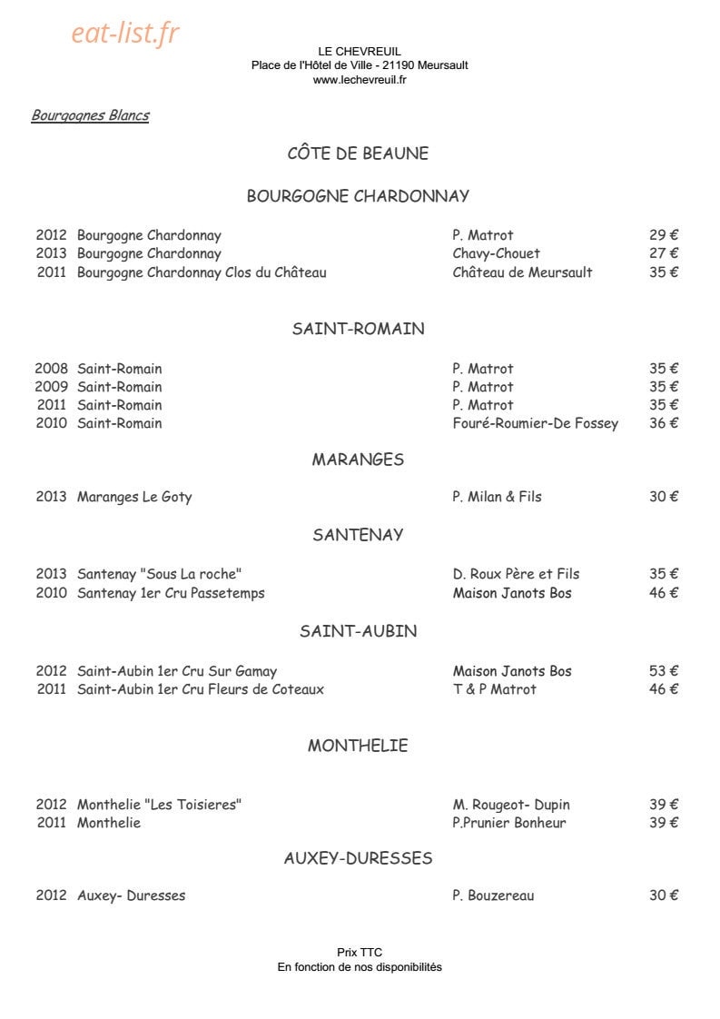 Le Chevreuil — carte page 4