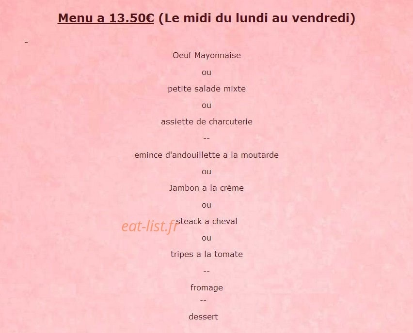 L'Estaminet — carte page 2