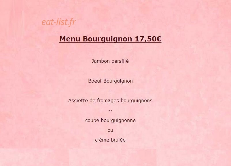 L'Estaminet — carte page 1