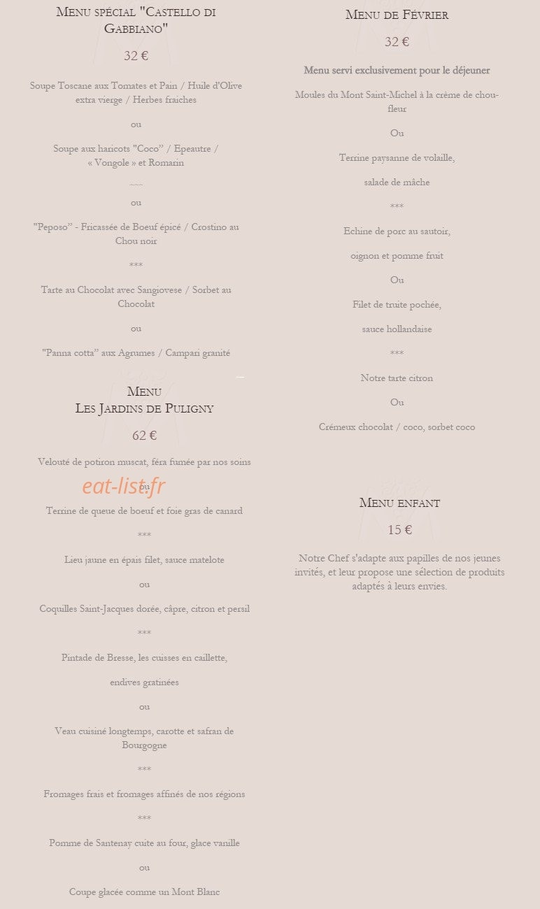 Le montrachet — carte page 2