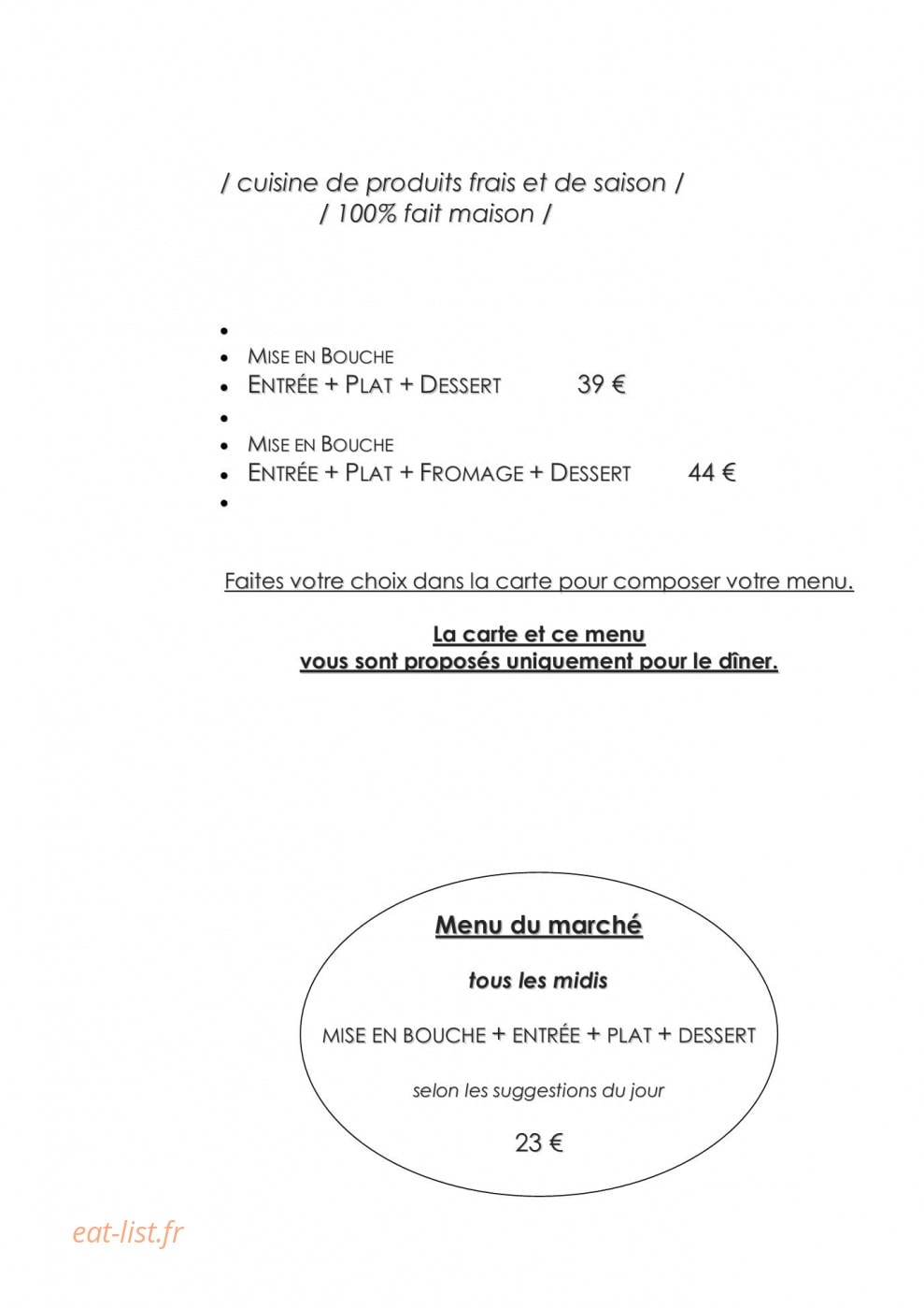 L'Agastache — carte page 1