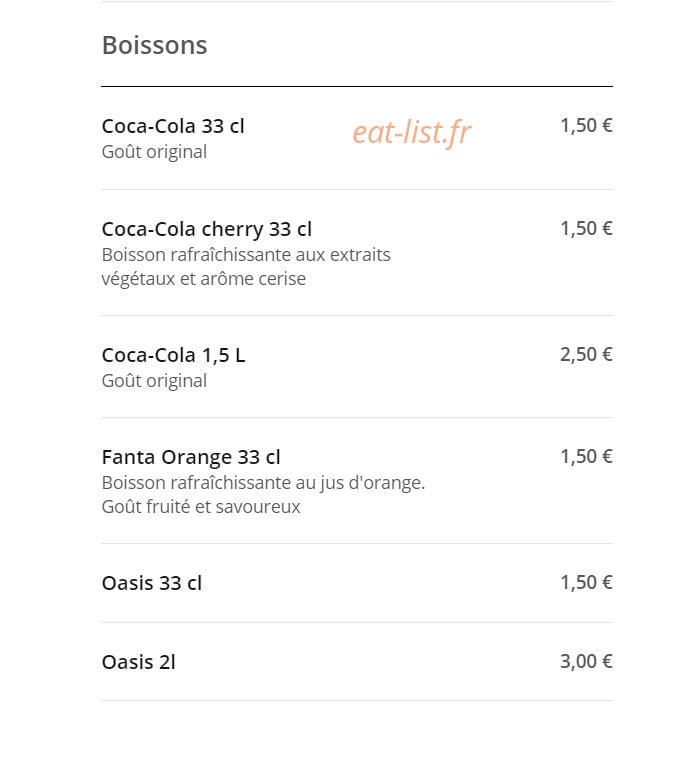 Allo Pizza — carte page 16