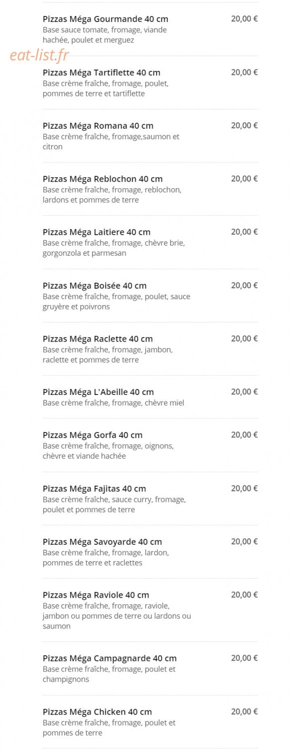 Allo Pizza — carte page 11