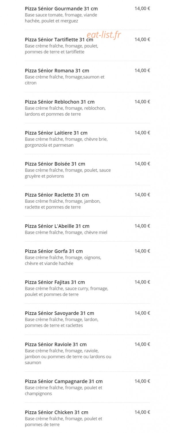 Allo Pizza — carte page 8