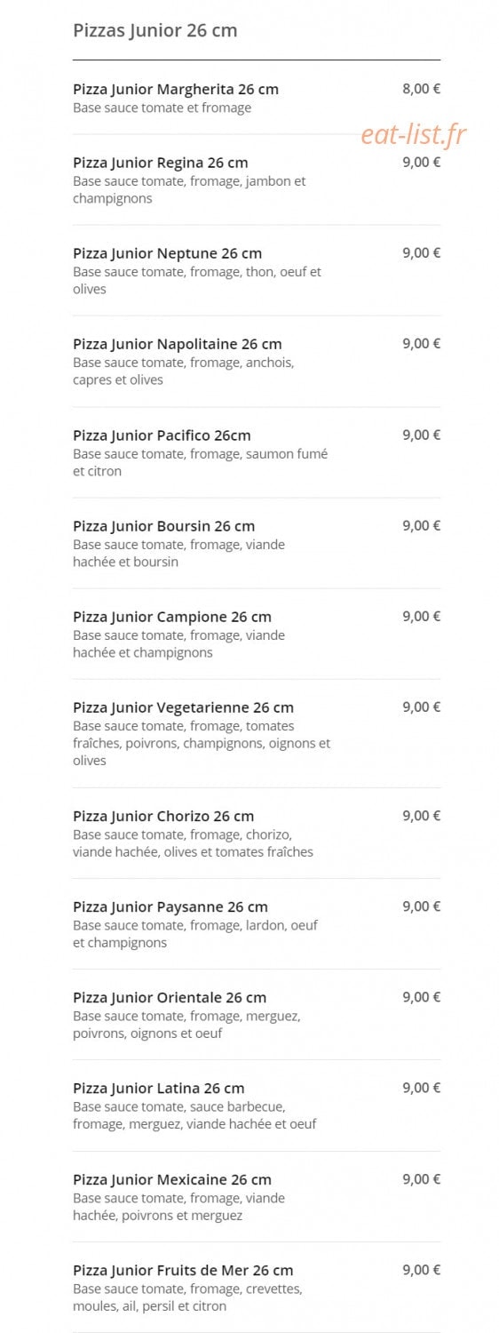 Allo Pizza — carte page 3