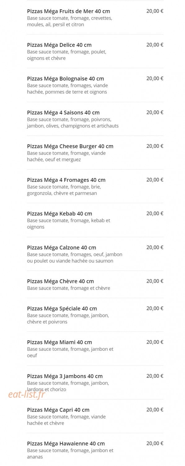 Allo Pizza — carte page 10