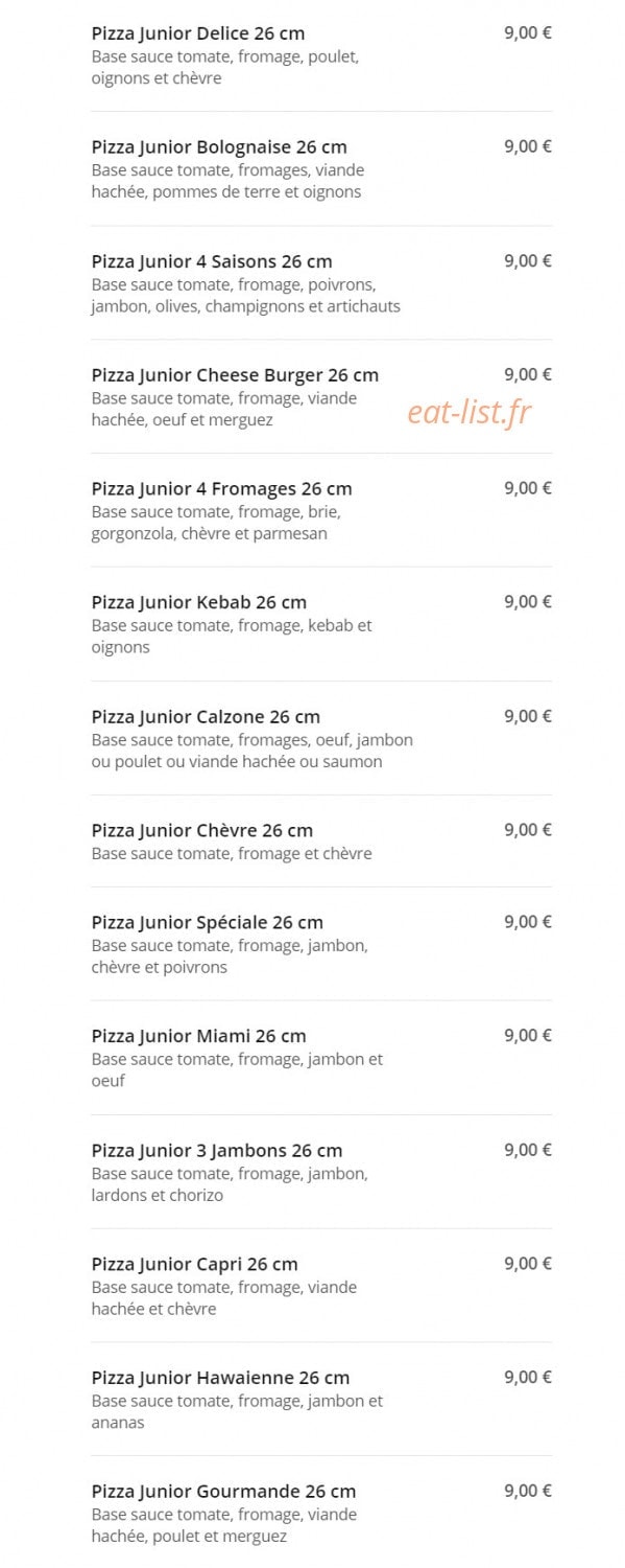 Allo Pizza — carte page 4