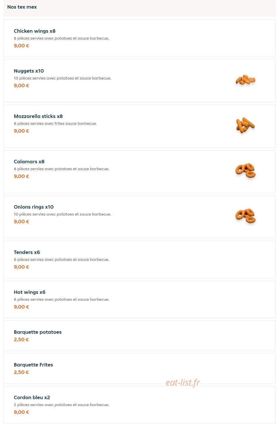 Andiamo pizza — carte page 8