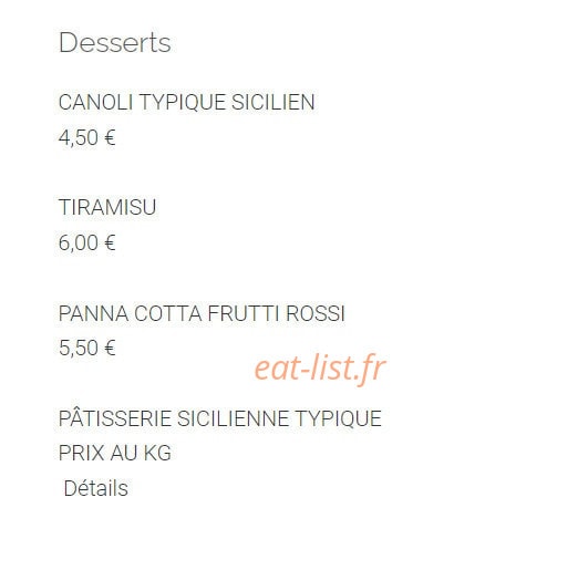 Arancino — carte page 2