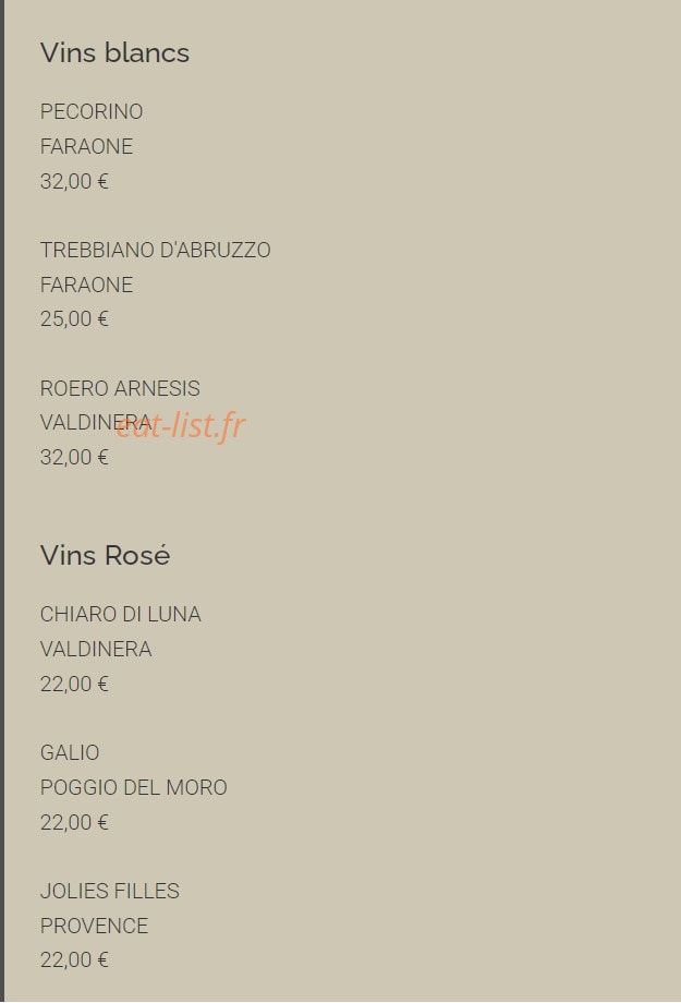 Arancino — carte page 4