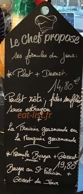 Au coq Bleu — carte page 1