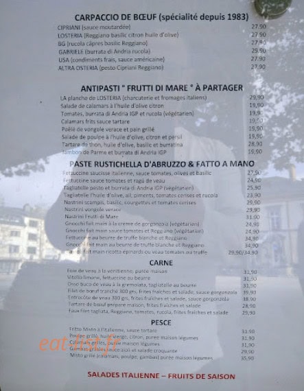 Bistrot des Halles — carte page 1
