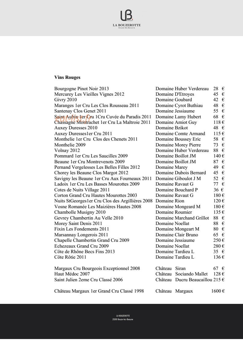 La bouzerotte — carte page 5