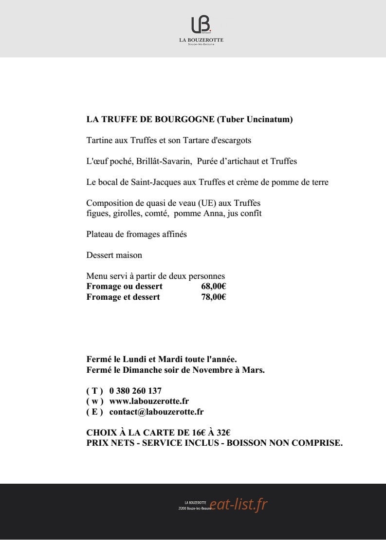 La bouzerotte — carte page 2