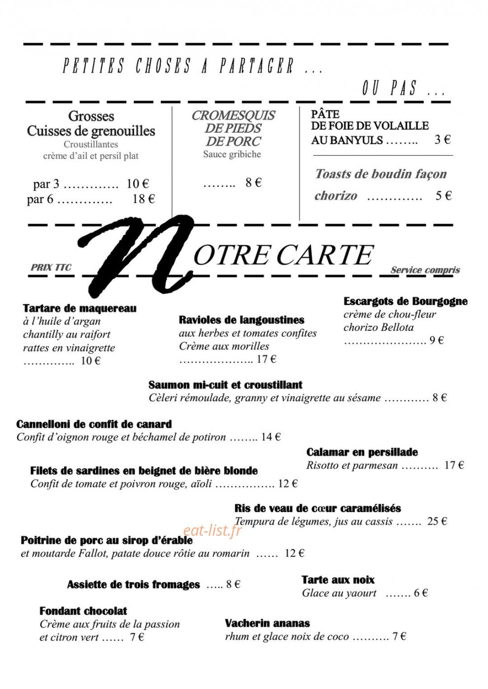 La buissonnière — carte page 1
