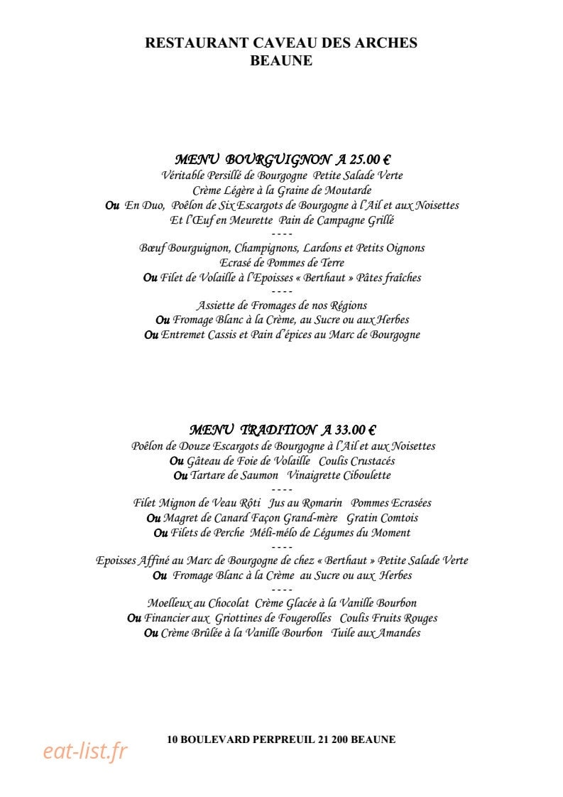 Le caveau des arches — carte page 3