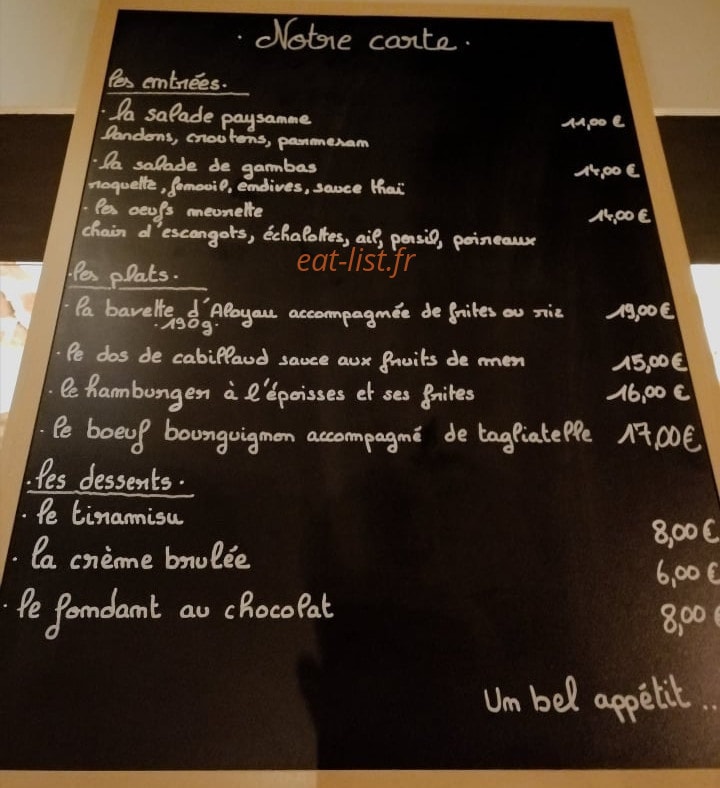 Le Caveau Saint-Jacques — carte page 1