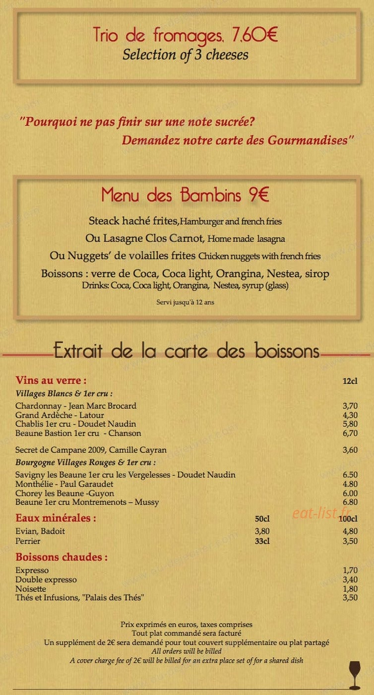 Le Clos Carnot — carte page 3