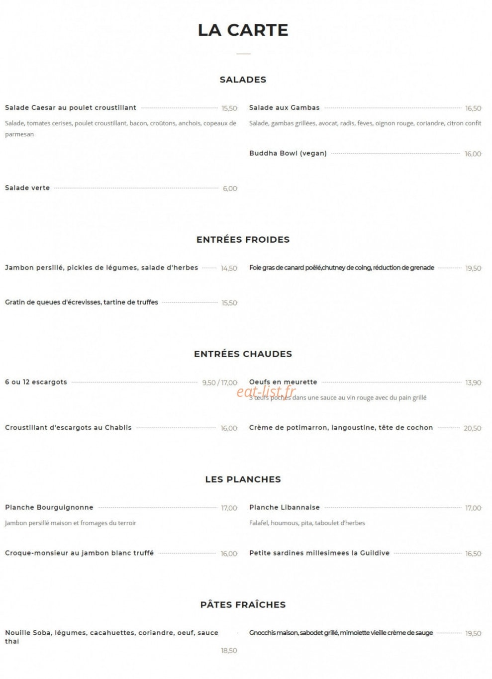 Le Galion — carte page 1