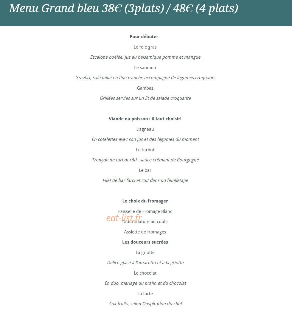 Le grand bleu — carte page 5