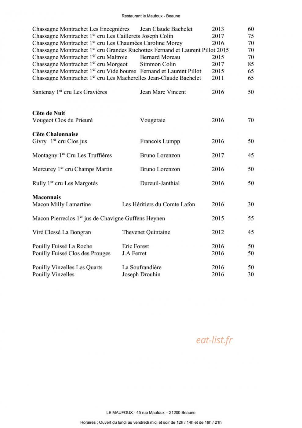 Le Maufoux — carte page 5