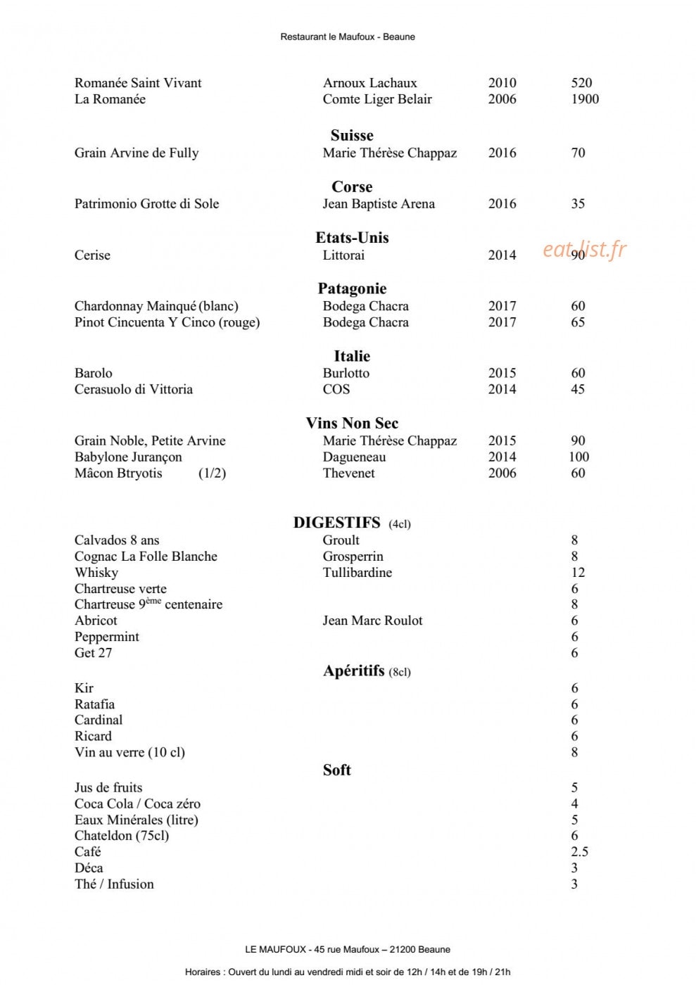 Le Maufoux — carte page 8