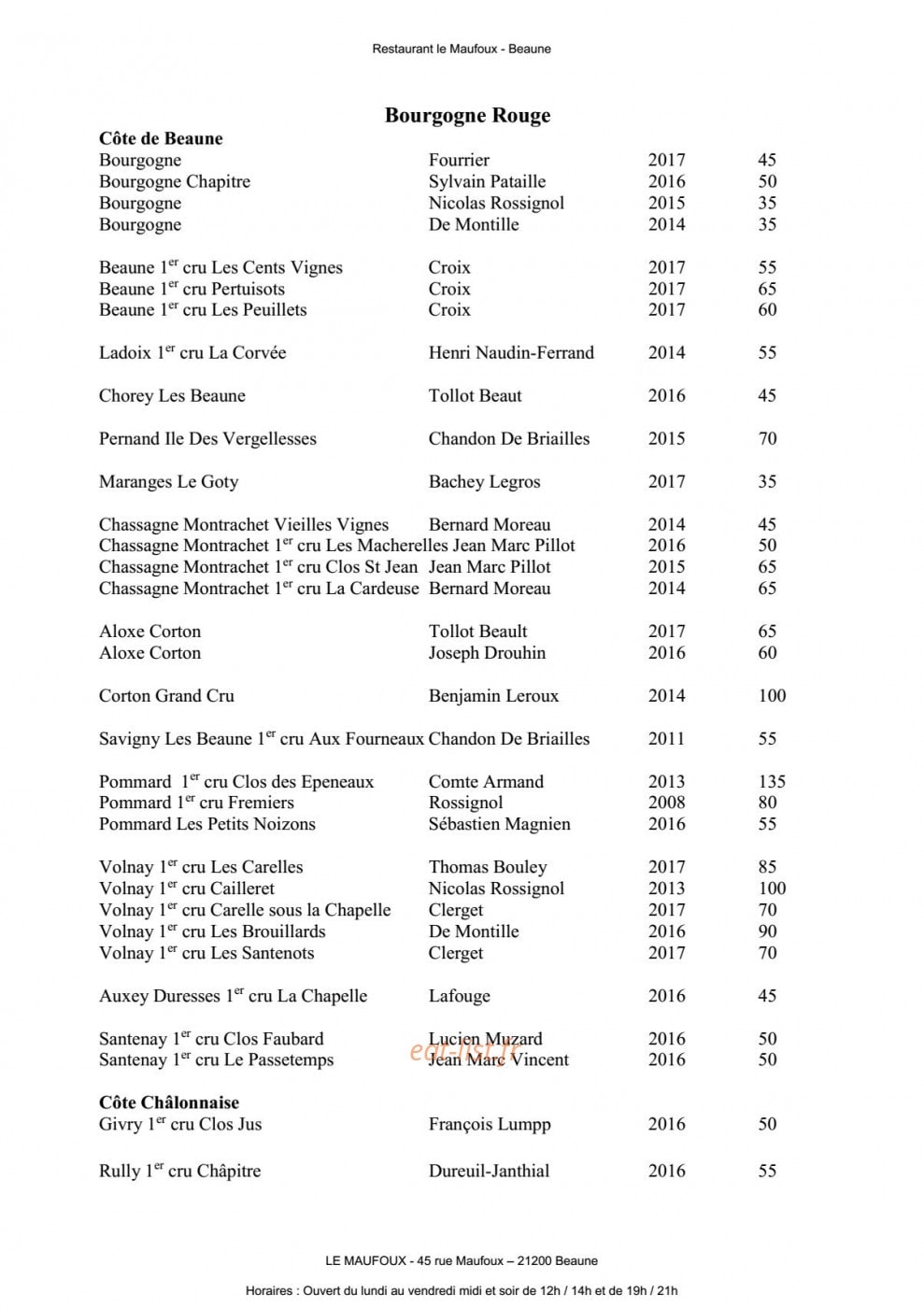 Le Maufoux — carte page 6