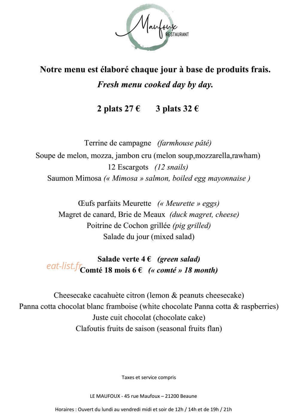 Le Maufoux — carte page 1