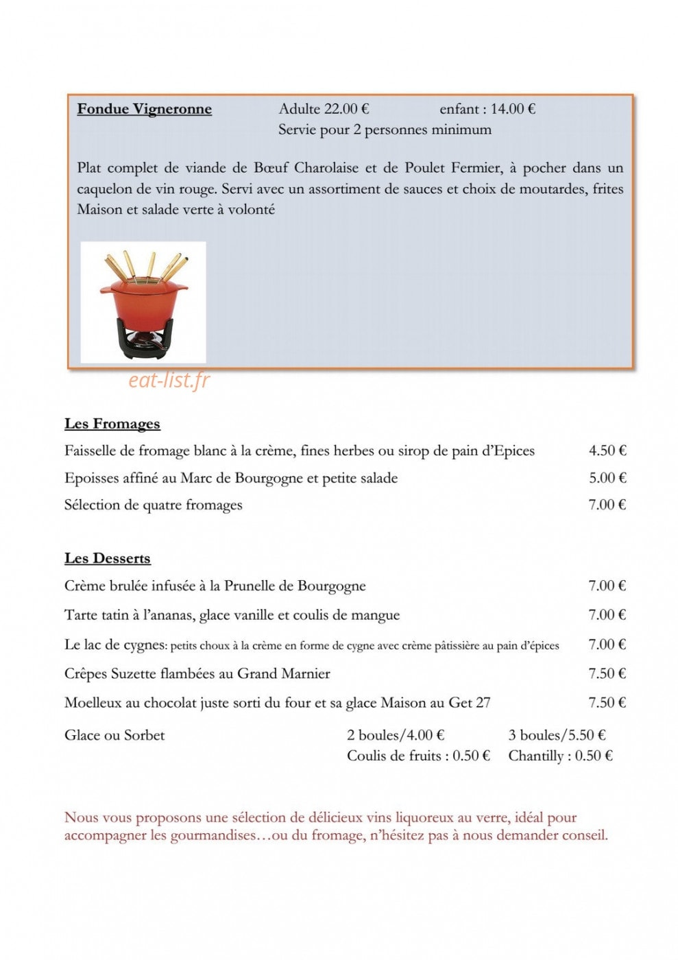 Le tast' vin — carte page 2